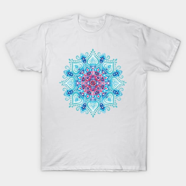 Handpainted Watercolor Mandala T-Shirt by aterkaderk